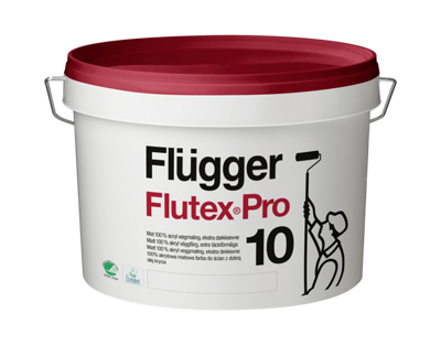 Flügger Flutex Pro 10, акриловая краска 0,75 л, base 1